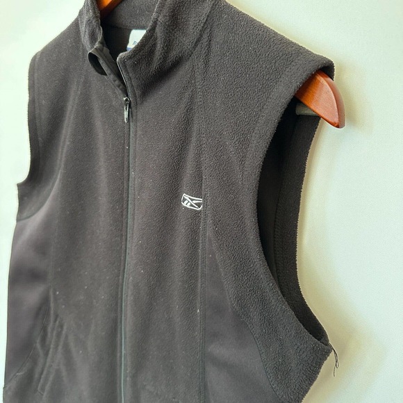 Reebok Womens Full Zip Activewear Black Vest Ladies Large Vintage Sleeveless - Picture 3 of 9